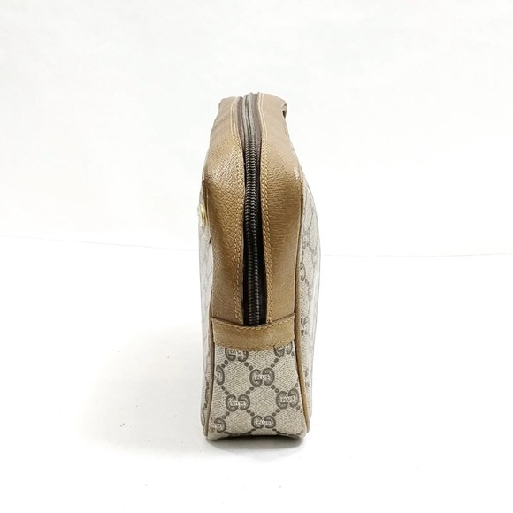 GUCCI PLUS Clutch Bag  Brown PVC - Picture 3 of 9